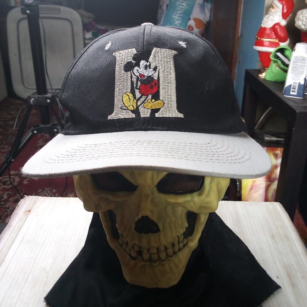 Vintage Drew Pearson Mickey Mouse Blockhead Snap Hat Cap